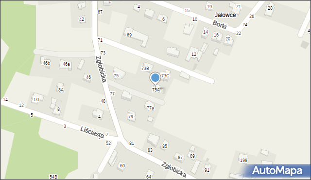 Zgłobice, Zgłobicka, 75A, mapa Zgłobice