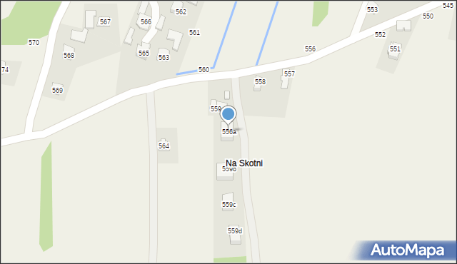 Zgłobień, Zgłobień, 556a, mapa Zgłobień