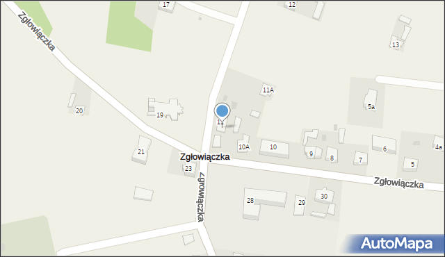 Zgłowiączka, Zgłowiączka, 11b, mapa Zgłowiączka