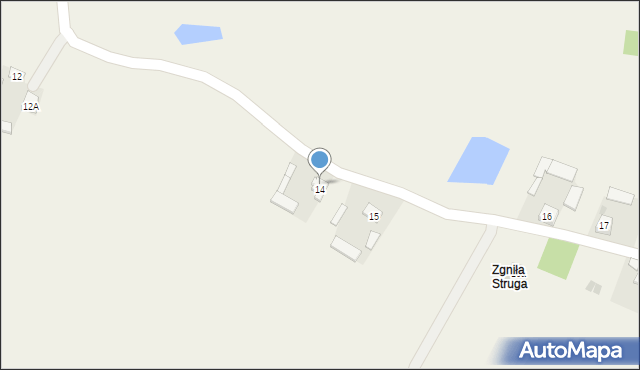 Zgniła Struga, Zgniła Struga, 14A, mapa Zgniła Struga