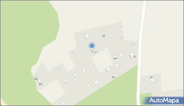 Zgniłocha, Zgniłocha, 85a, mapa Zgniłocha