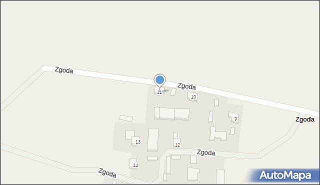 Zgoda, Zgoda, 11, mapa Zgoda