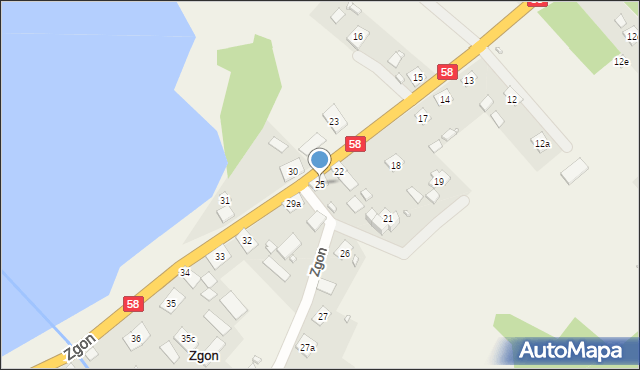 Zgon, Zgon, 25, mapa Zgon