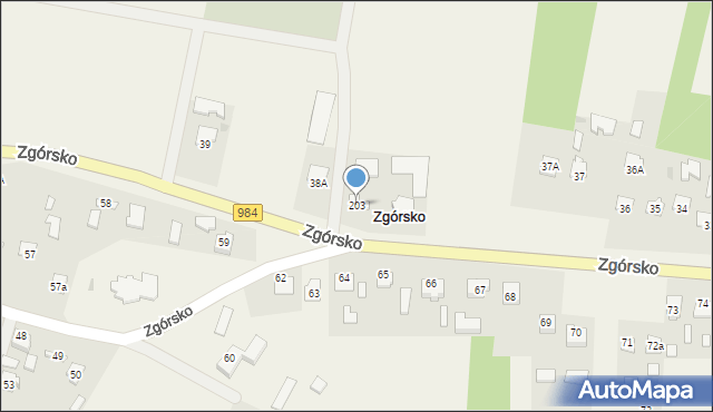 Zgórsko, Zgórsko, 203, mapa Zgórsko