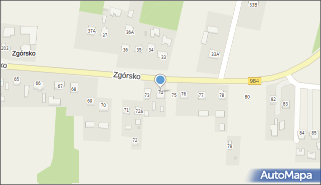 Zgórsko, Zgórsko, 74, mapa Zgórsko