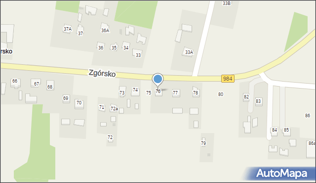Zgórsko, Zgórsko, 76, mapa Zgórsko