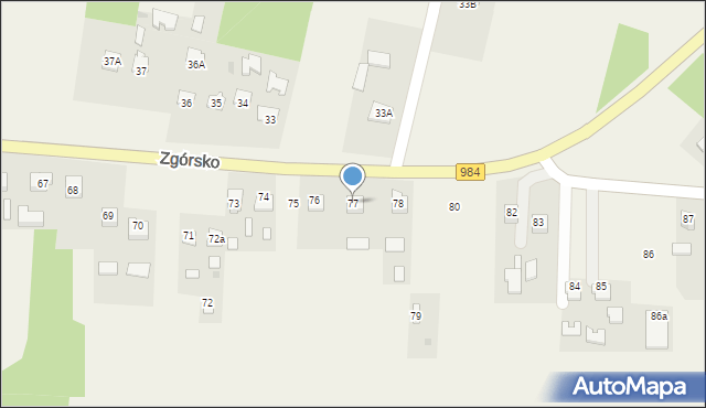 Zgórsko, Zgórsko, 77, mapa Zgórsko