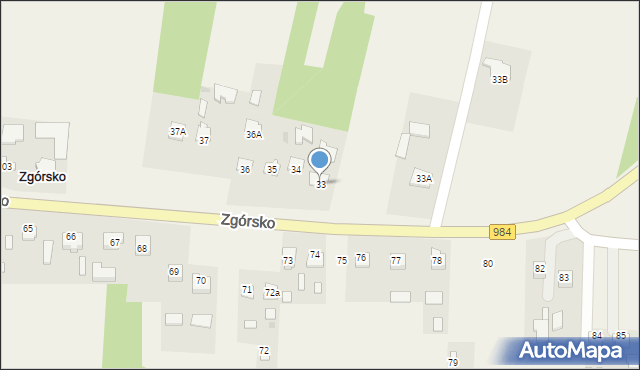 Zgórsko, Zgórsko, 33, mapa Zgórsko