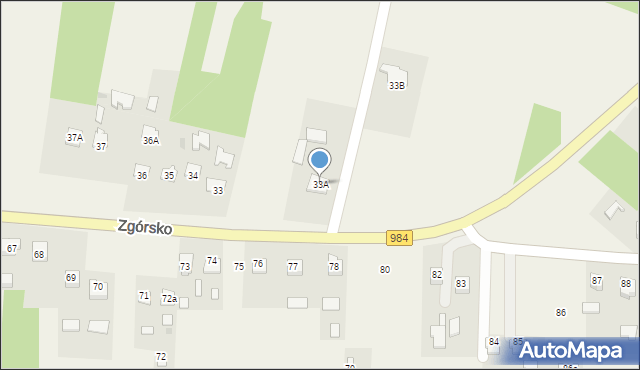 Zgórsko, Zgórsko, 33A, mapa Zgórsko