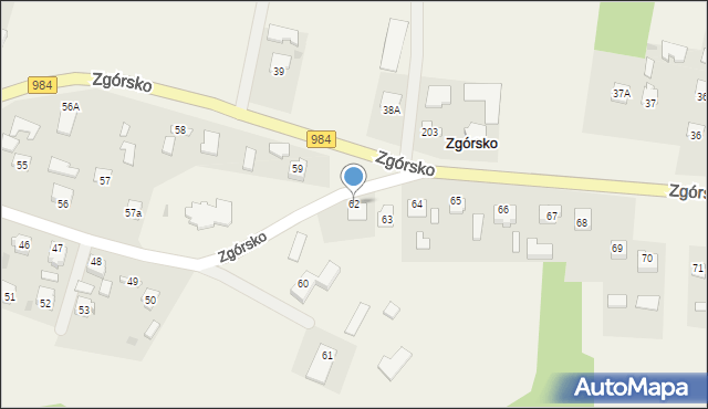 Zgórsko, Zgórsko, 62, mapa Zgórsko