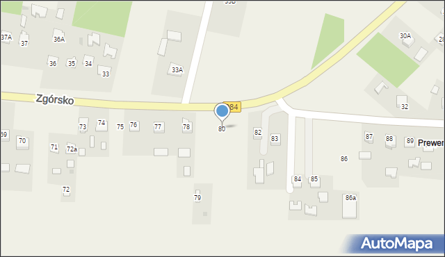 Zgórsko, Zgórsko, 80, mapa Zgórsko