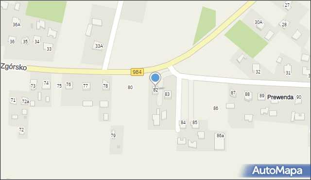 Zgórsko, Zgórsko, 82, mapa Zgórsko