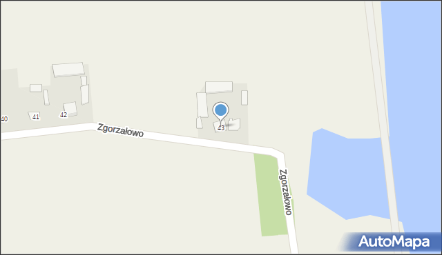 Zgorzałowo, Zgorzałowo, 43, mapa Zgorzałowo