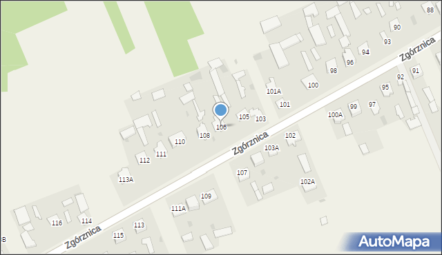 Zgórznica, Zgórznica, 106, mapa Zgórznica