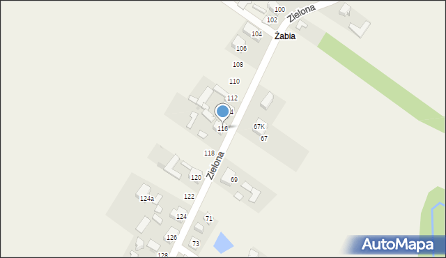 Aleksandria Druga, Zielona, 116, mapa Aleksandria Druga
