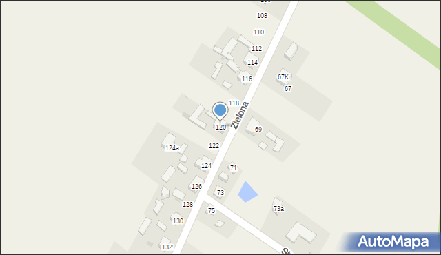 Aleksandria Druga, Zielona, 120, mapa Aleksandria Druga