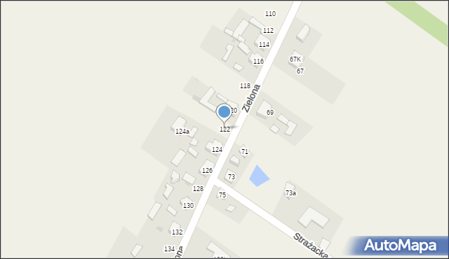 Aleksandria Druga, Zielona, 122, mapa Aleksandria Druga
