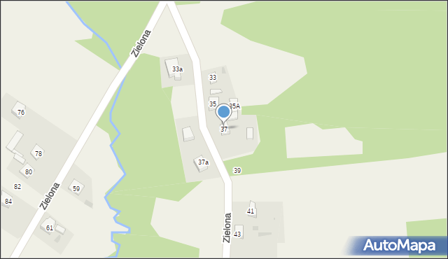 Aleksandria Druga, Zielona, 37, mapa Aleksandria Druga