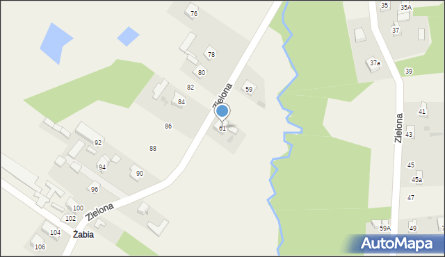 Aleksandria Druga, Zielona, 61, mapa Aleksandria Druga
