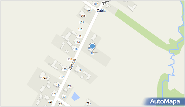 Aleksandria Druga, Zielona, 67, mapa Aleksandria Druga