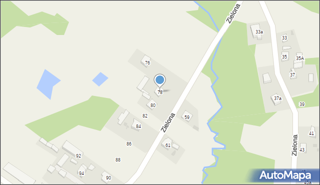 Aleksandria Druga, Zielona, 78, mapa Aleksandria Druga