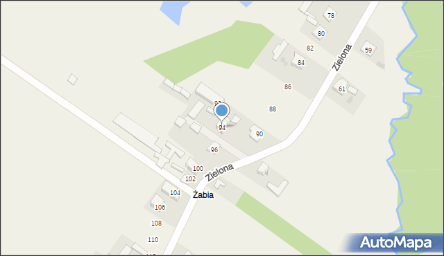 Aleksandria Druga, Zielona, 94, mapa Aleksandria Druga