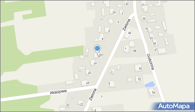 Aleksandria Pierwsza, Zielona, 12, mapa Aleksandria Pierwsza