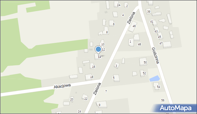 Aleksandria Pierwsza, Zielona, 14, mapa Aleksandria Pierwsza