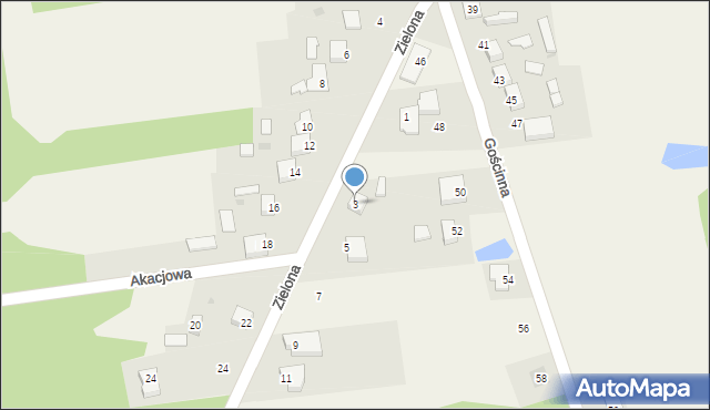 Aleksandria Pierwsza, Zielona, 3, mapa Aleksandria Pierwsza