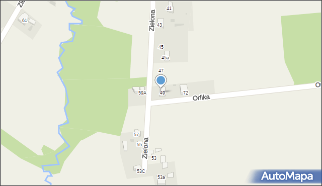 Aleksandria Pierwsza, Zielona, 49, mapa Aleksandria Pierwsza