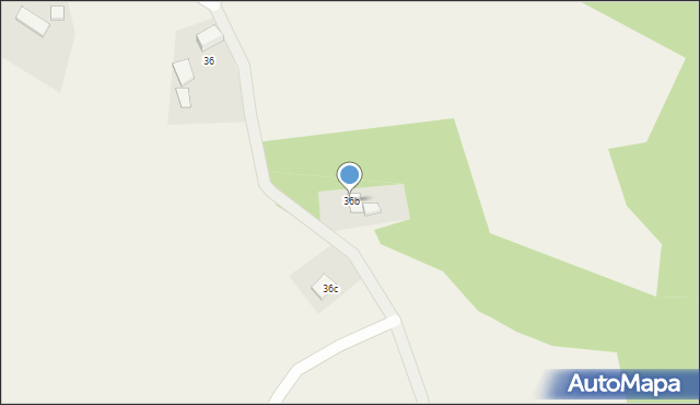 Bącka Huta, Zielona, 35, mapa Bącka Huta