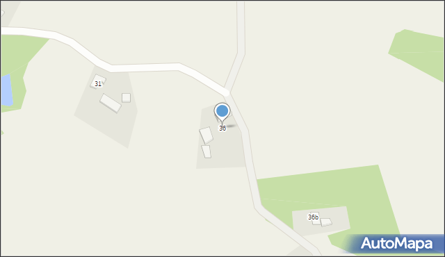 Bącka Huta, Zielona, 42, mapa Bącka Huta