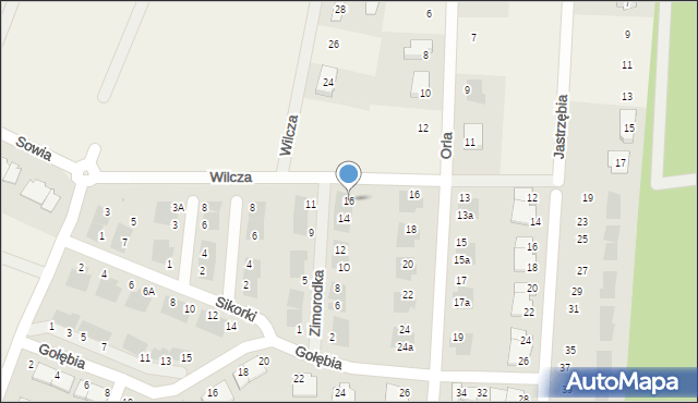 Bąkowo, Zimorodka, 16, mapa Bąkowo