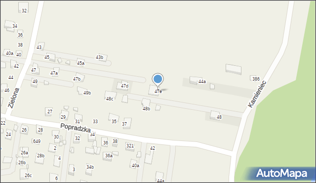 Barcice Dolne, Zielona, 47e, mapa Barcice Dolne