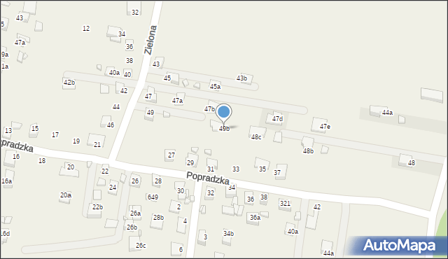 Barcice Dolne, Zielona, 49b, mapa Barcice Dolne