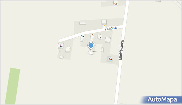 Barczkowice, Zielona, 1, mapa Barczkowice