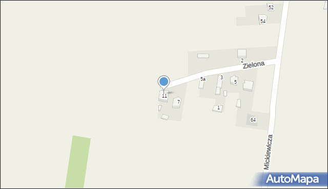 Barczkowice, Zielona, 9, mapa Barczkowice