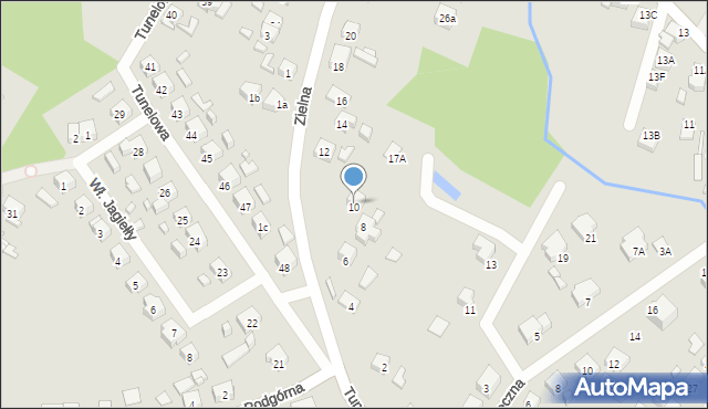 Barlinek, Zielna, 10, mapa Barlinek