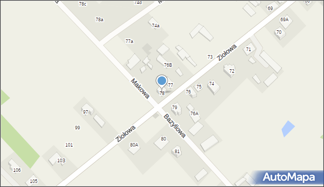 Barszczewo, Ziołowa, 112, mapa Barszczewo