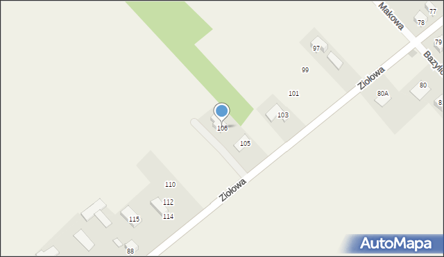 Barszczewo, Ziołowa, 128, mapa Barszczewo