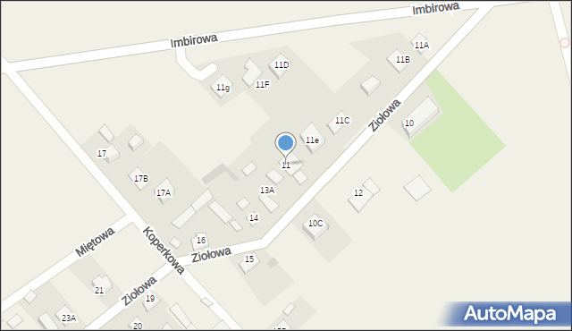 Barszczewo, Ziołowa, 14, mapa Barszczewo