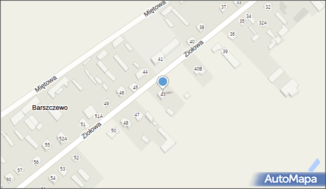 Barszczewo, Ziołowa, 57, mapa Barszczewo