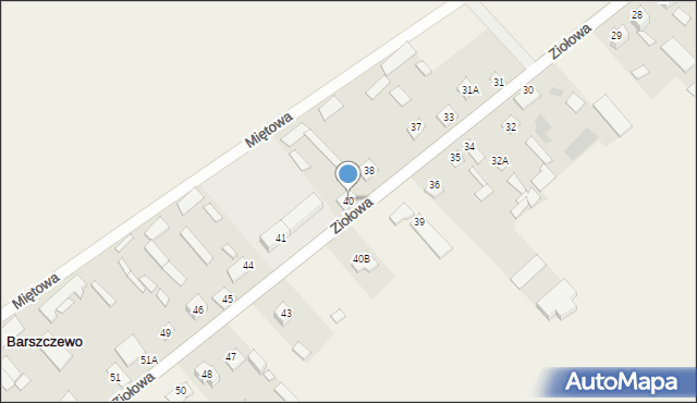 Barszczewo, Ziołowa, 58, mapa Barszczewo