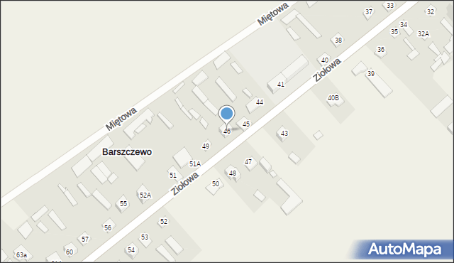 Barszczewo, Ziołowa, 68, mapa Barszczewo