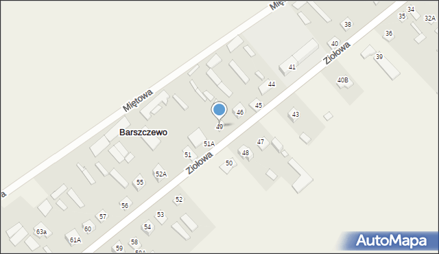 Barszczewo, Ziołowa, 70, mapa Barszczewo