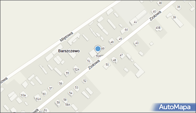 Barszczewo, Ziołowa, 72, mapa Barszczewo