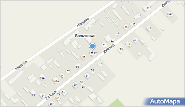 Barszczewo, Ziołowa, 74, mapa Barszczewo