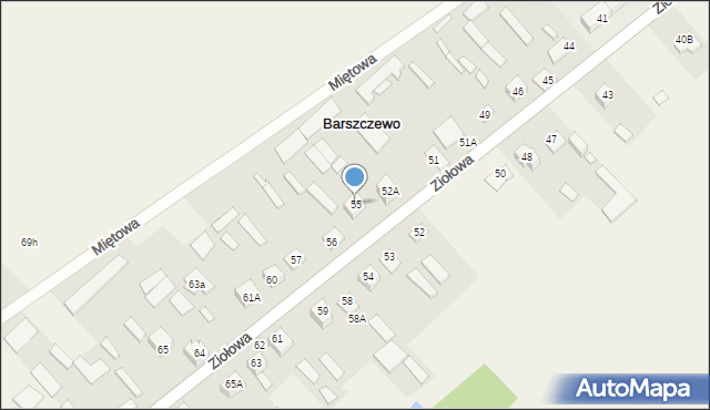 Barszczewo, Ziołowa, 76, mapa Barszczewo
