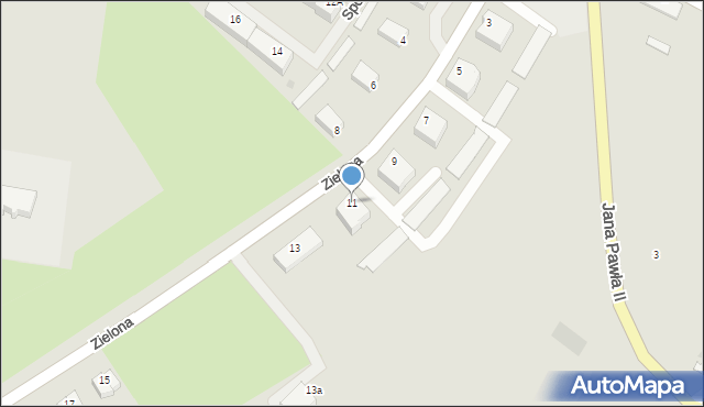 Barwice, Zielona, 11, mapa Barwice