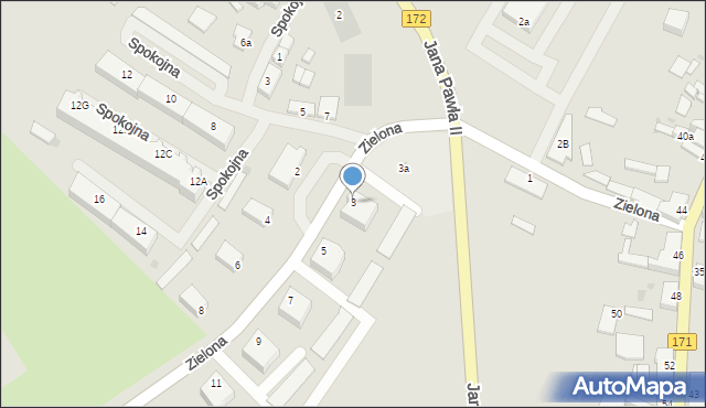 Barwice, Zielona, 3, mapa Barwice